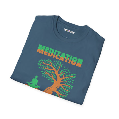 MEDITATION MEDICATION Unisex Softstyle 100% Cotton T-Shirt