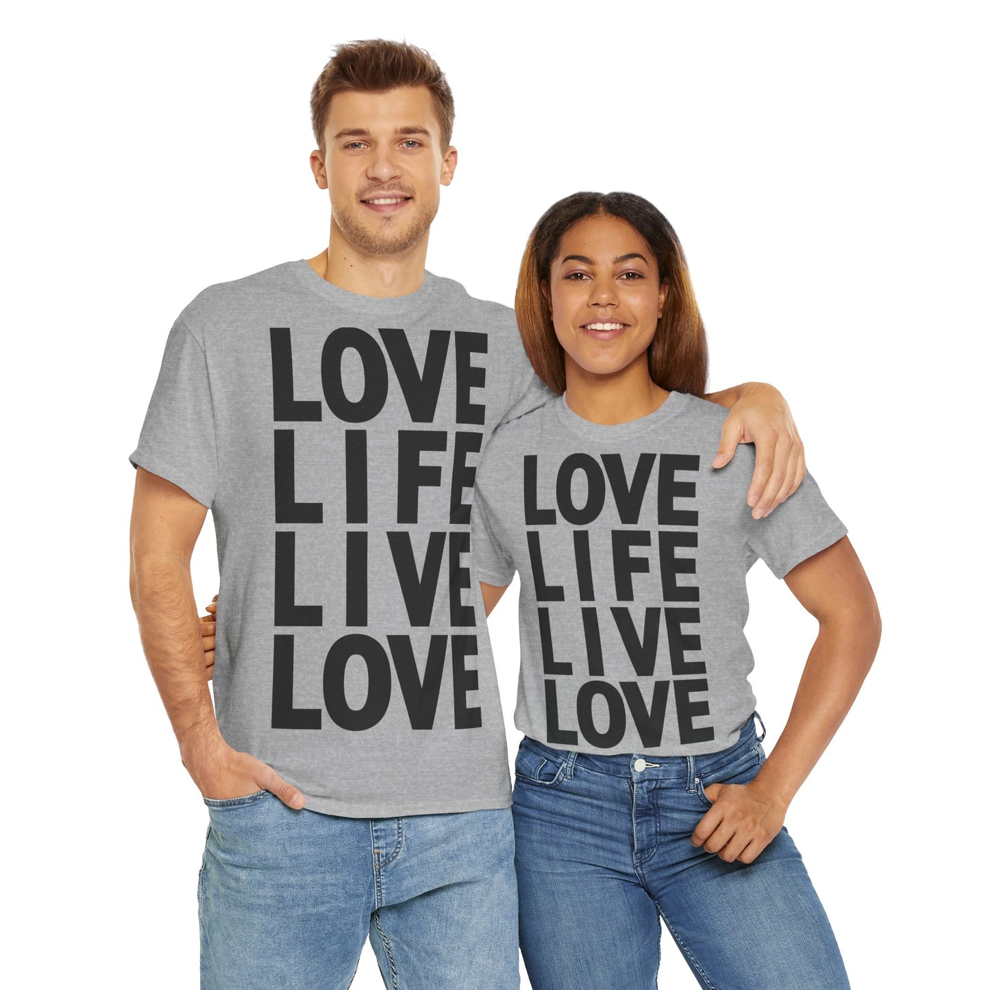 LOVE LIFE LIVE LOVE Unisex Heavy Cotton Tee