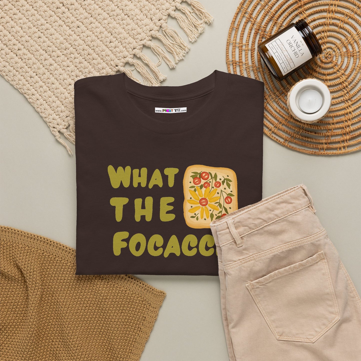 WHAT THE FOCACCIA Unisex Heavy Cotton Tee