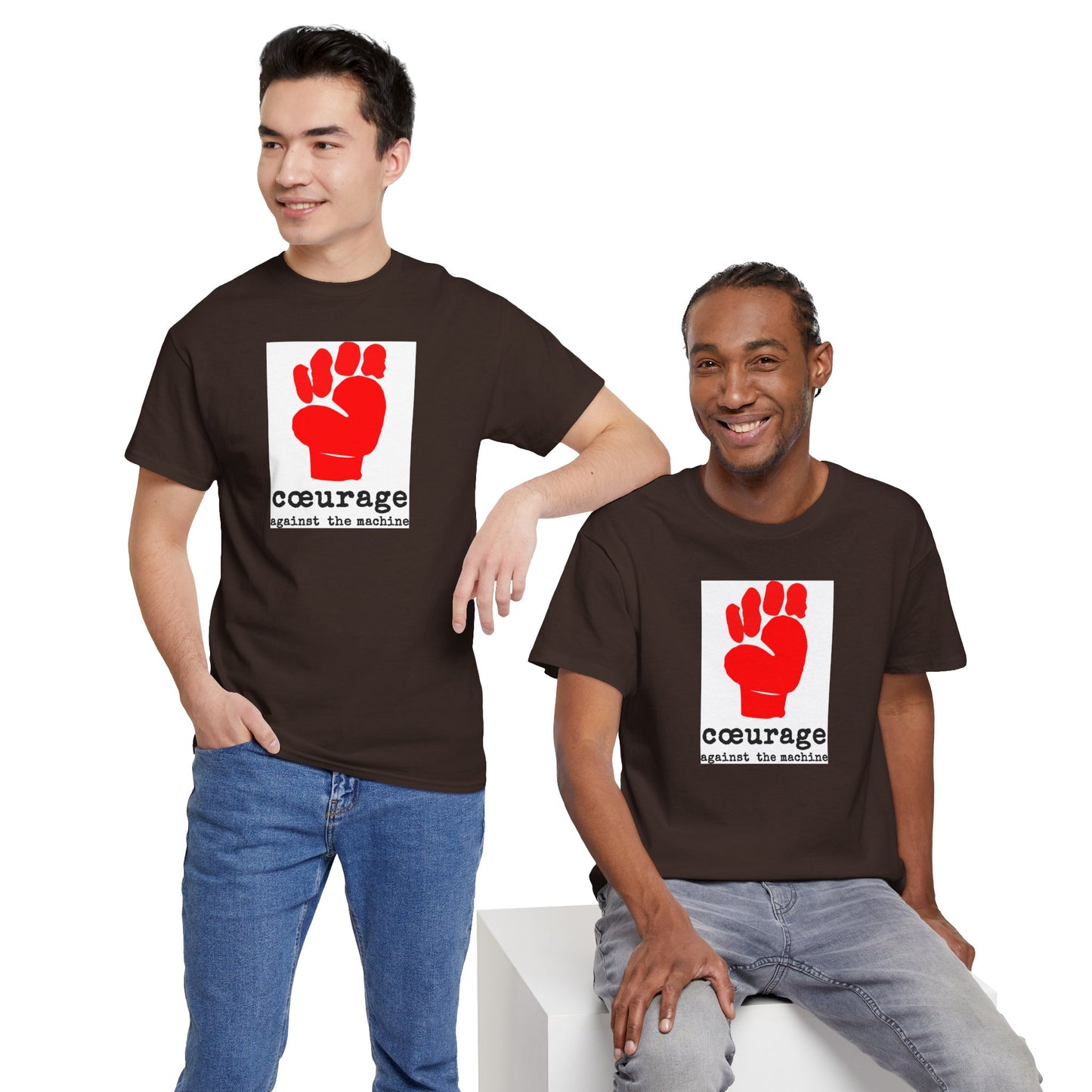 cœurage against the machine Unisex Heavy Cotton Tee