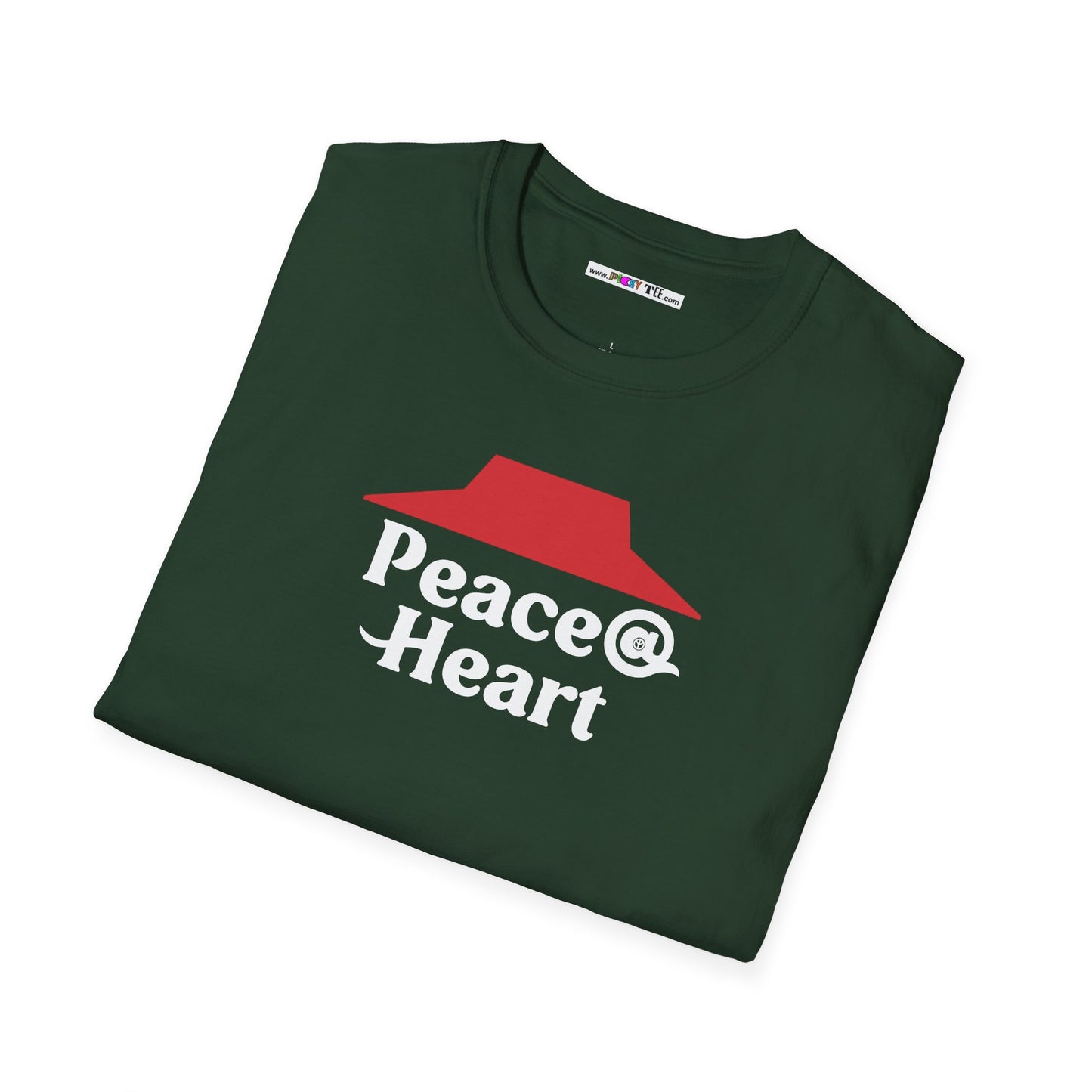 Peace @ Heart Unisex Softstyle 100% Cotton T-Shirt