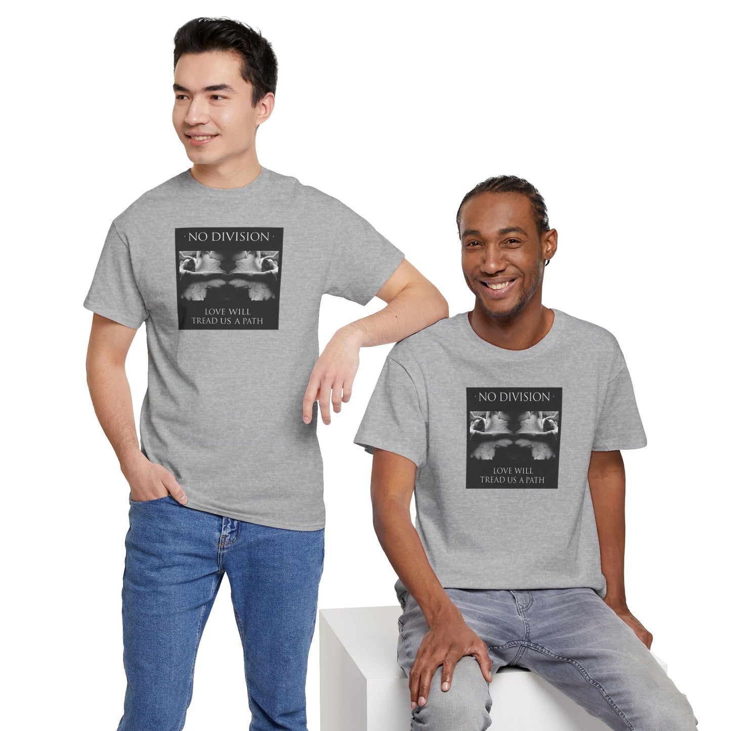 'NO DIVISION' LOVE WILL TREAD US A PATH Unisex Heavy Cotton Tee