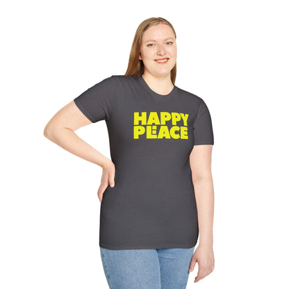 HAPPY PLACE/PEACE Unisex Softstyle 100% Cotton T-Shirt