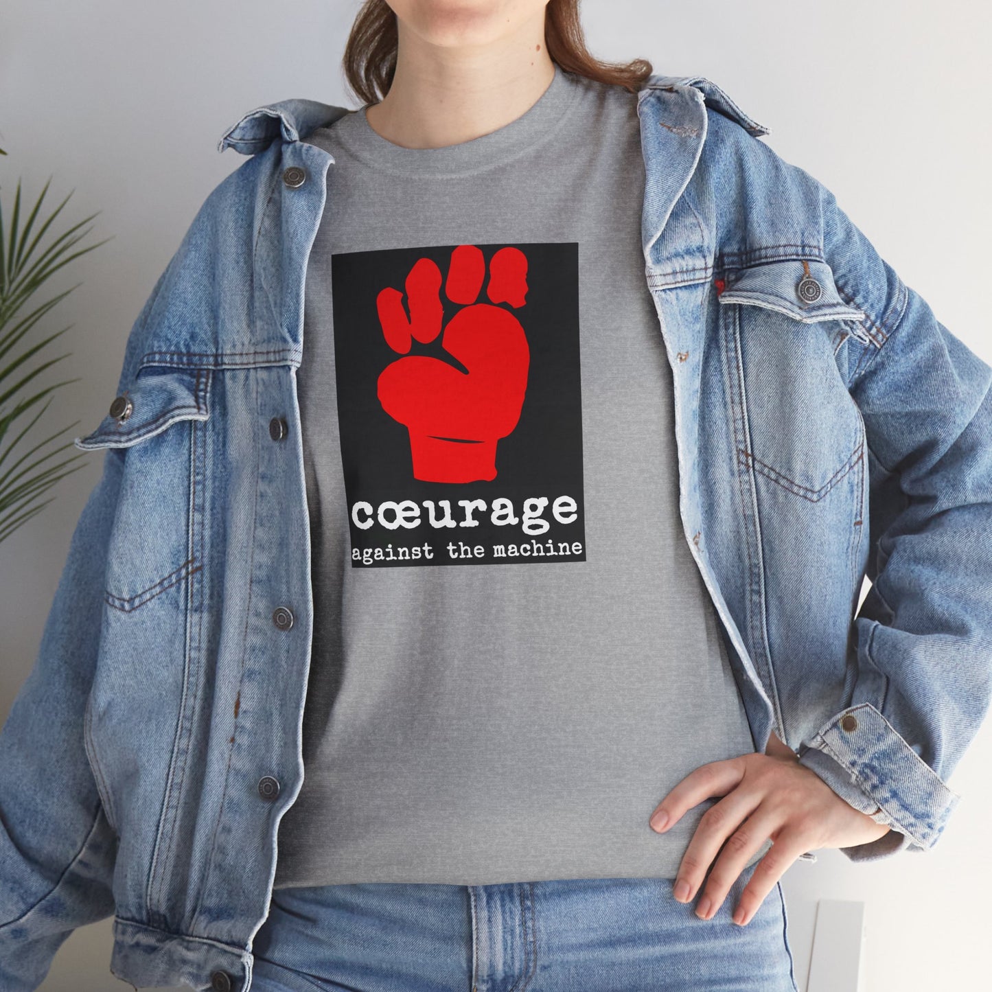 cœurage against the machine Unisex Heavy Cotton Tee
