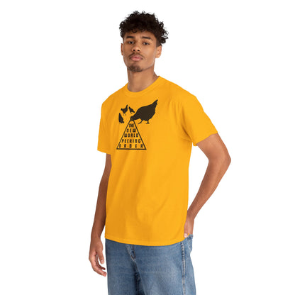 THE NEW WORLD PECKING ORDER Unisex Heavy Cotton Tee