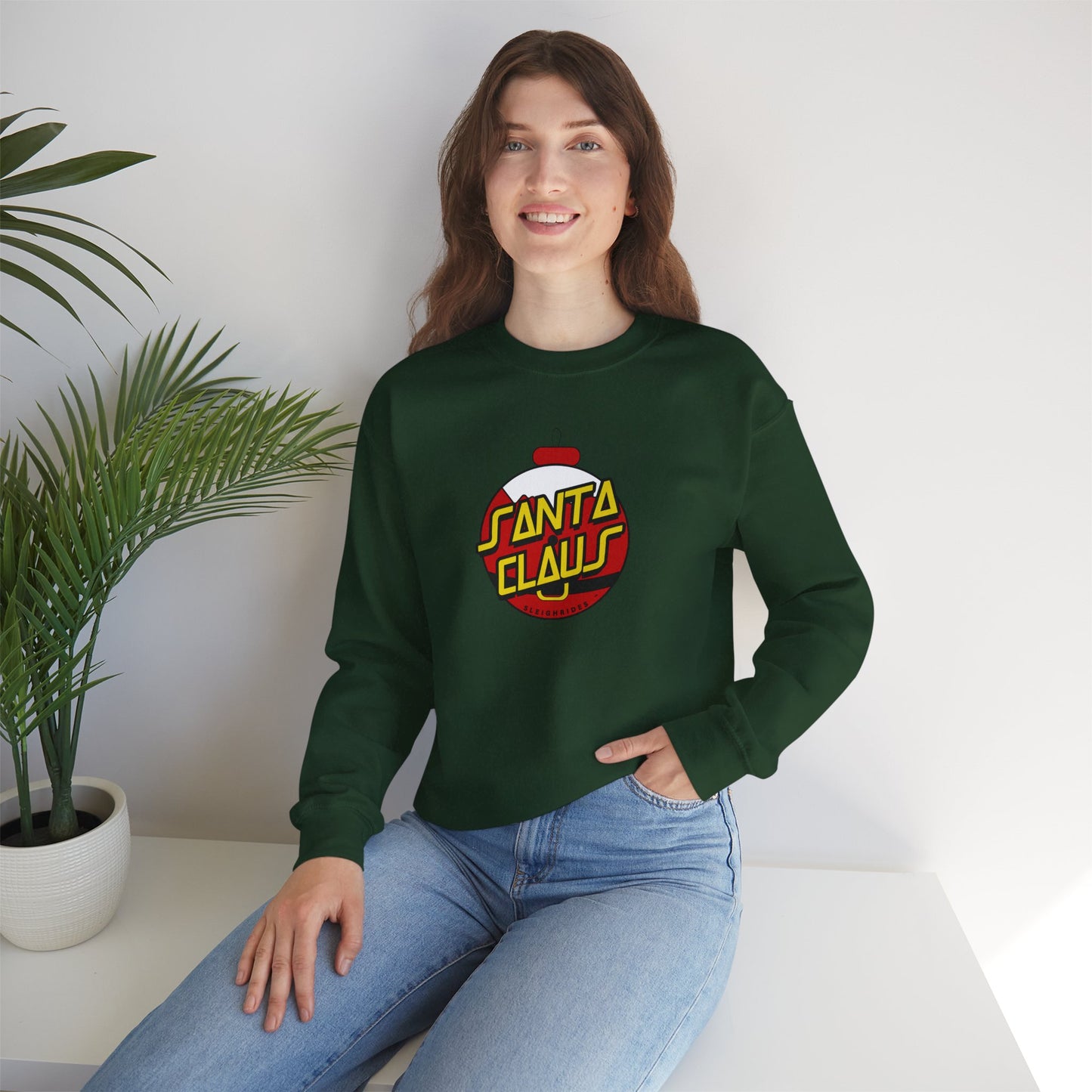 SANTA CLAUS SLEIGHRIDES Unisex Heavy Blend™ Crewneck Sweatshirt