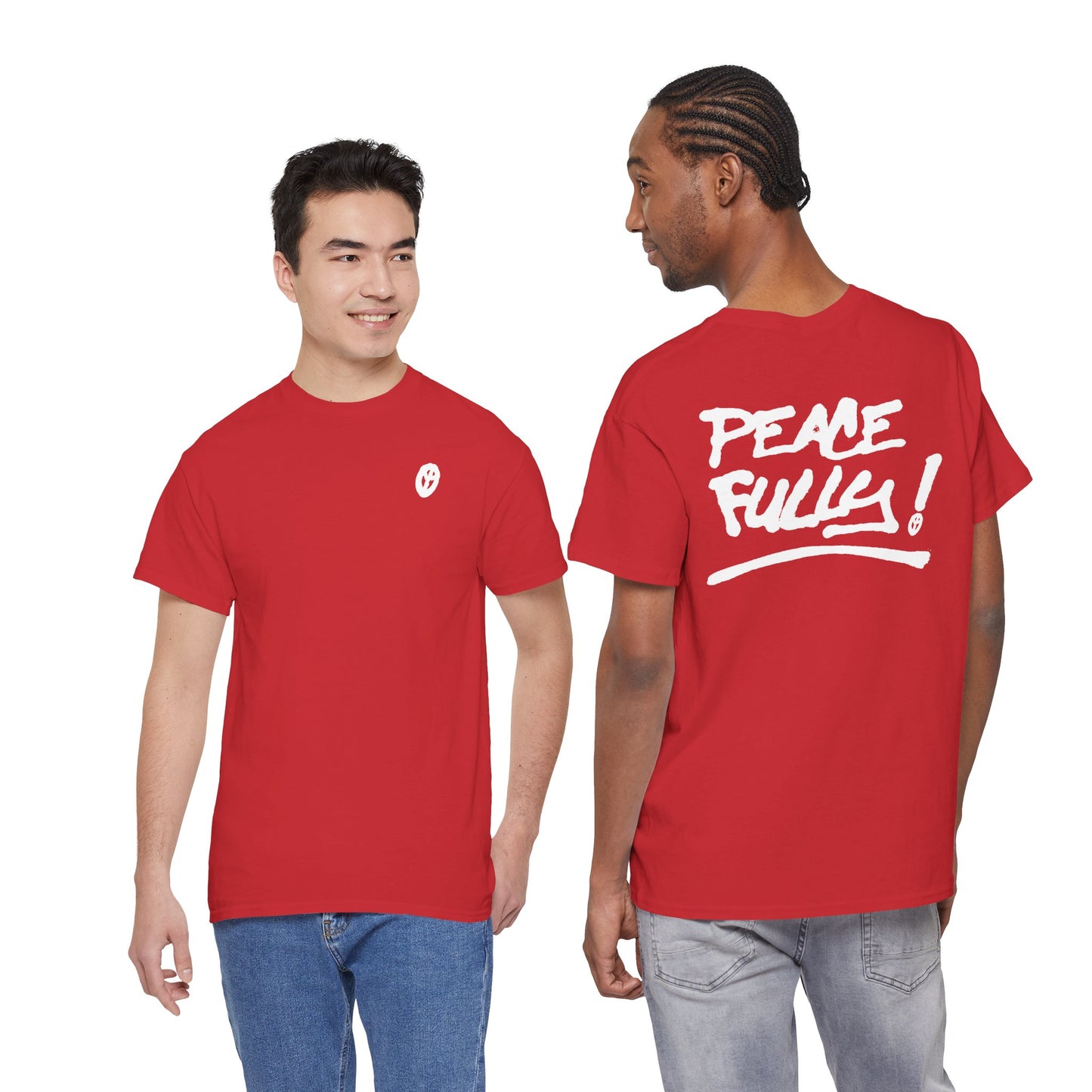 PEACEFULLY! Unisex Heavy Cotton Tee