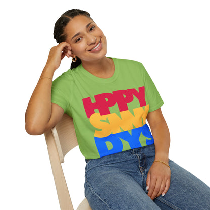 HPPY SNNY DYS Unisex Softstyle 100% Cotton T-Shirt