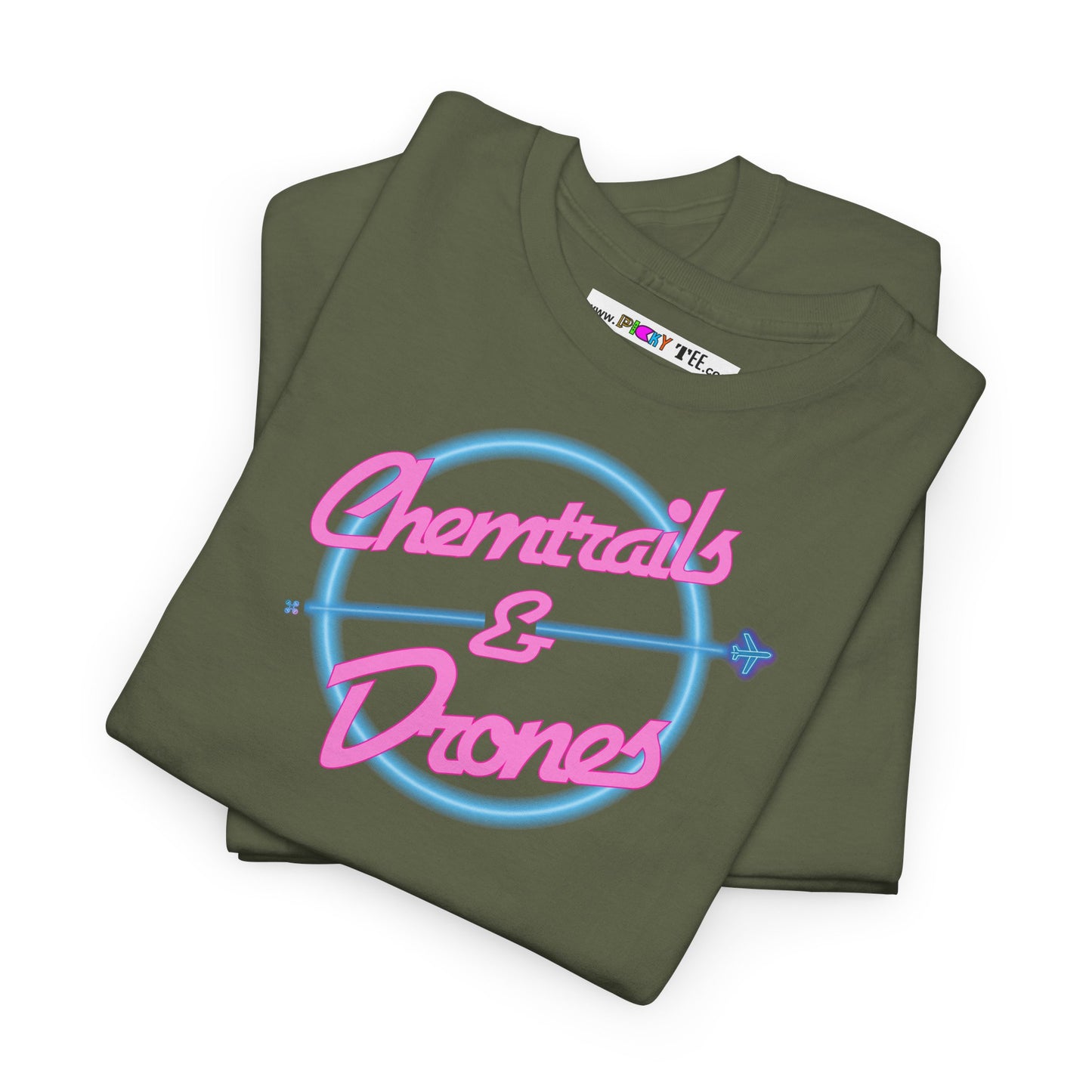 Chemtrails & Drones Unisex Heavy Cotton Tee