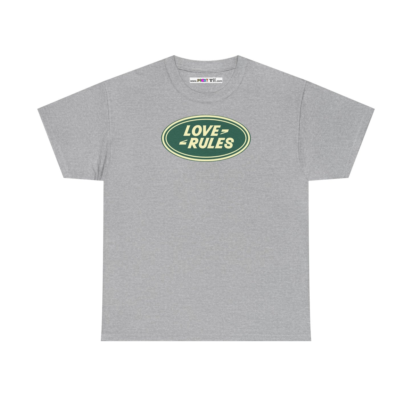 LOVE RULES Unisex Heavy Cotton Tee