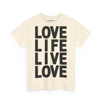 LOVE LIFE LIVE LOVE Unisex Heavy Cotton Tee