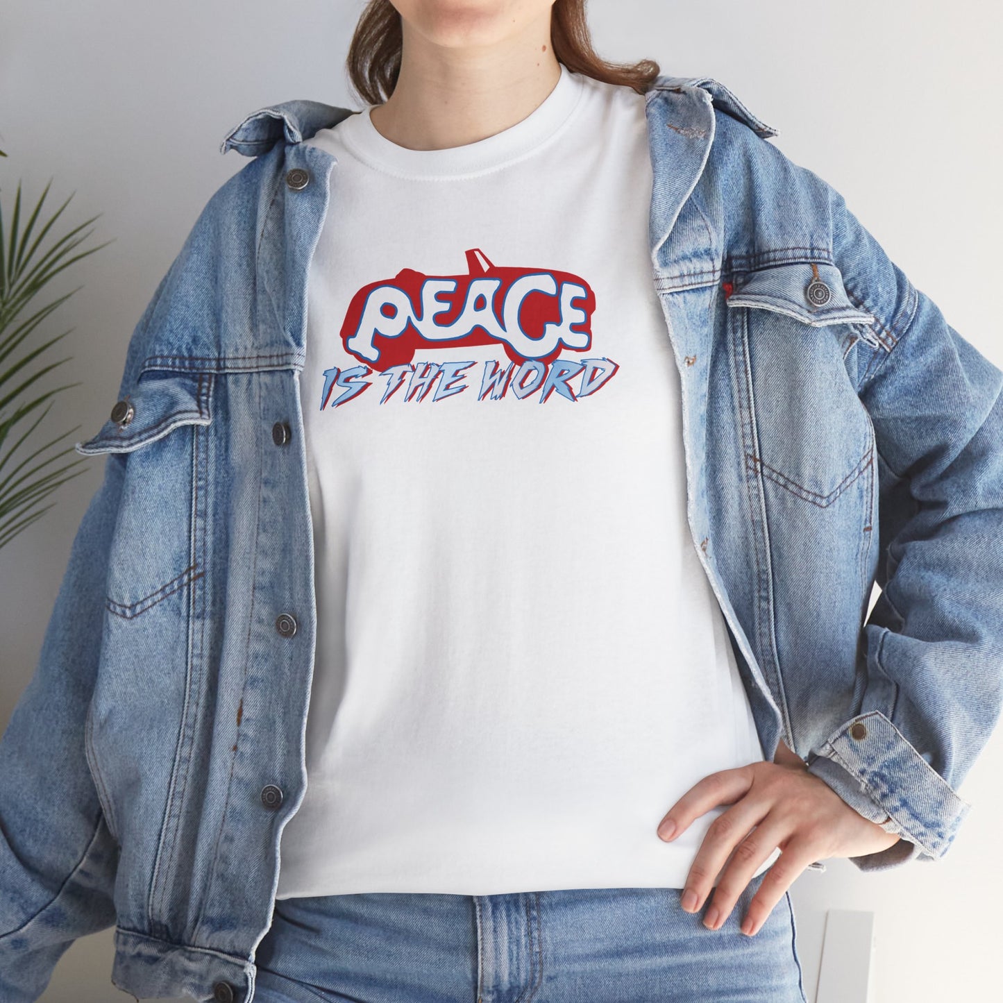 PEACE IS THE WORD Unisex Heavy Cotton Tee