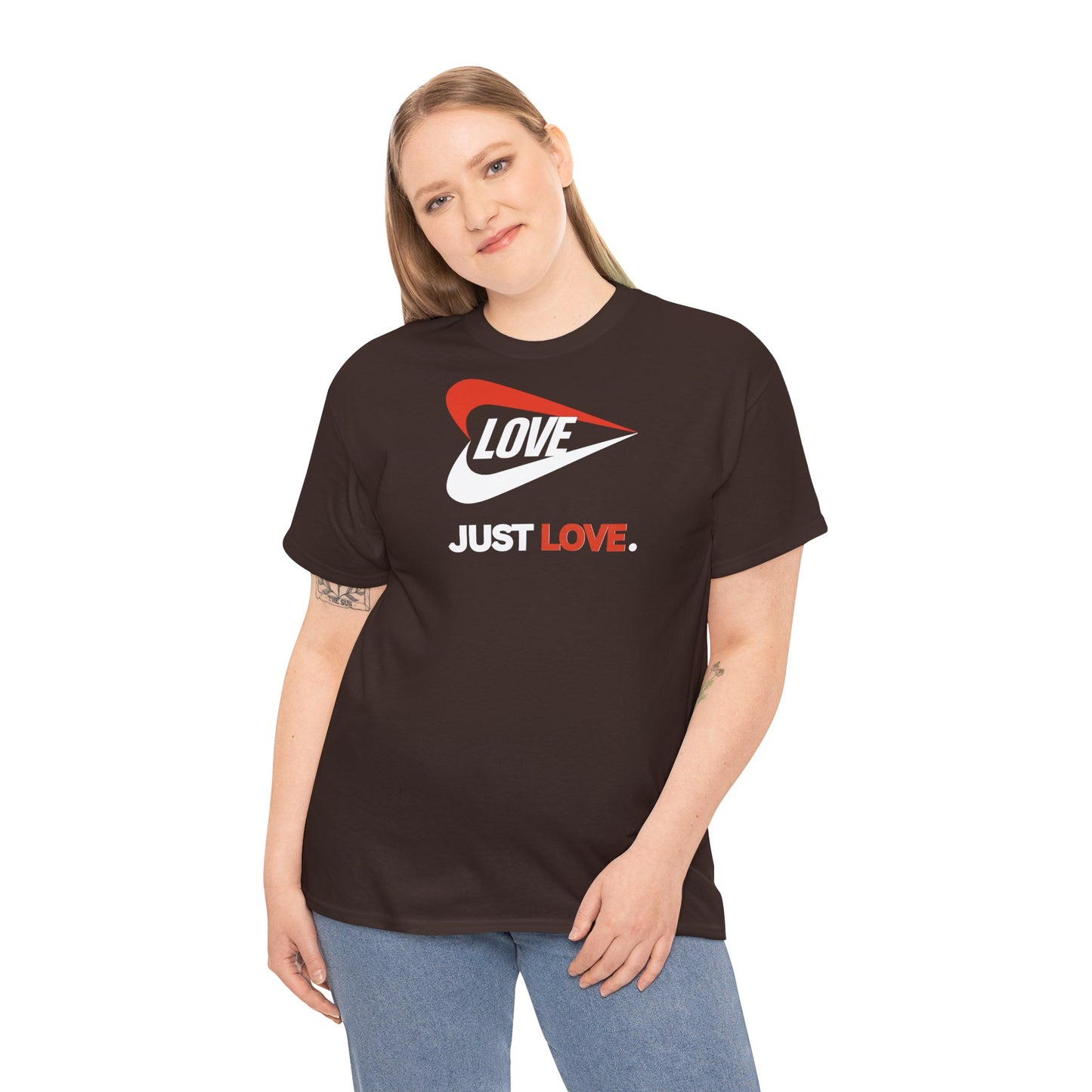LOVE JUST LOVE. Unisex Heavy Cotton Tee