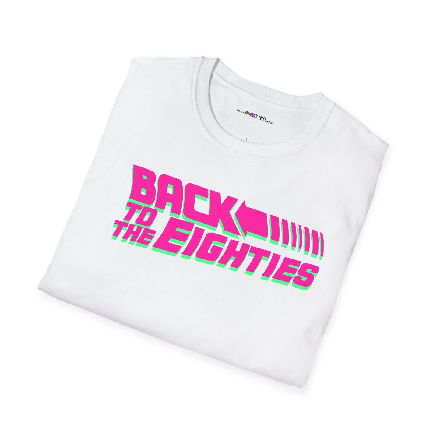 BACK TO THE EIGHTIES Unisex Softstyle 100% Cotton T-Shirt