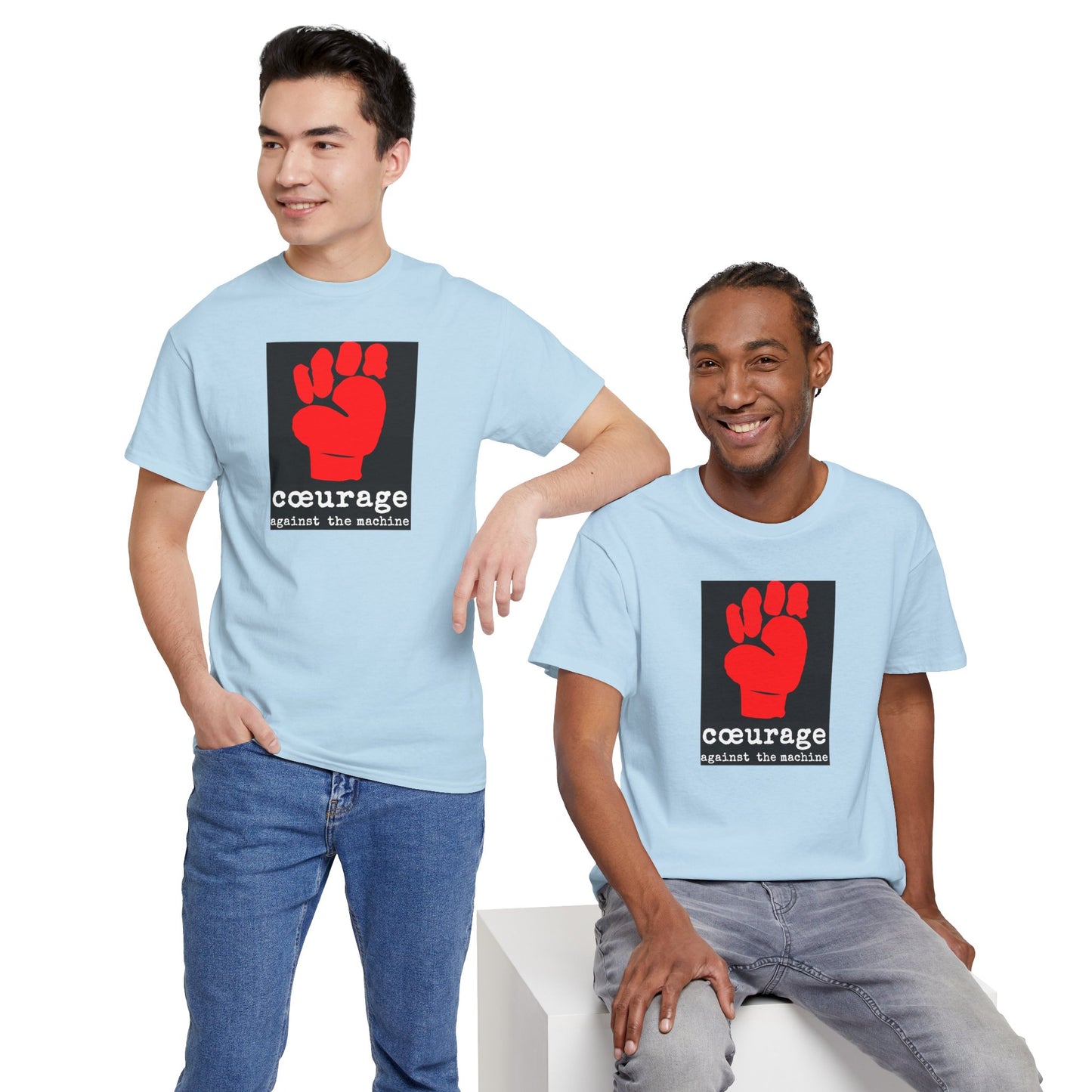 cœurage against the machine Unisex Heavy Cotton Tee