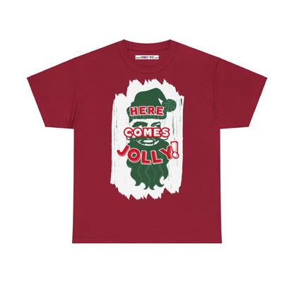 HERE COMES JOLLY!  Unisex Heavy Cotton Tee