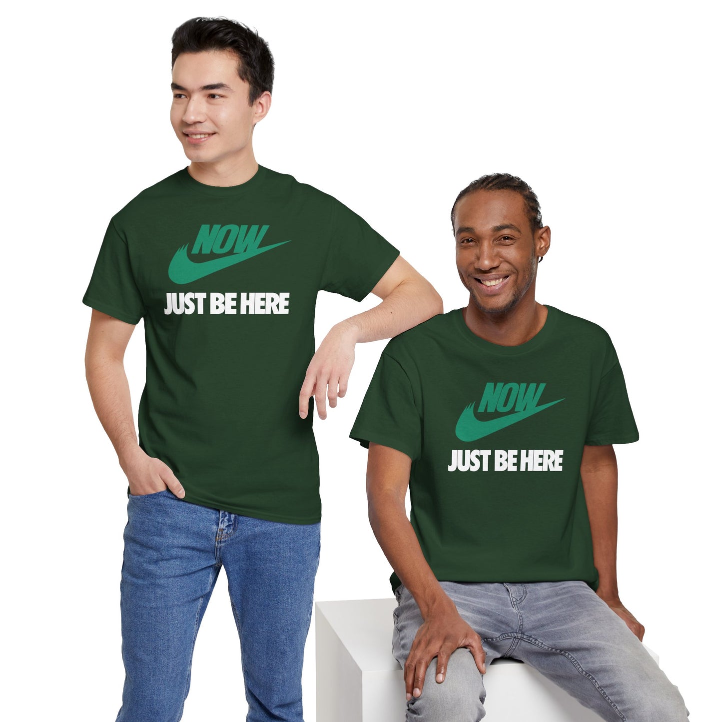 NOW JUST BE HERE Unisex Heavy Cotton Tee