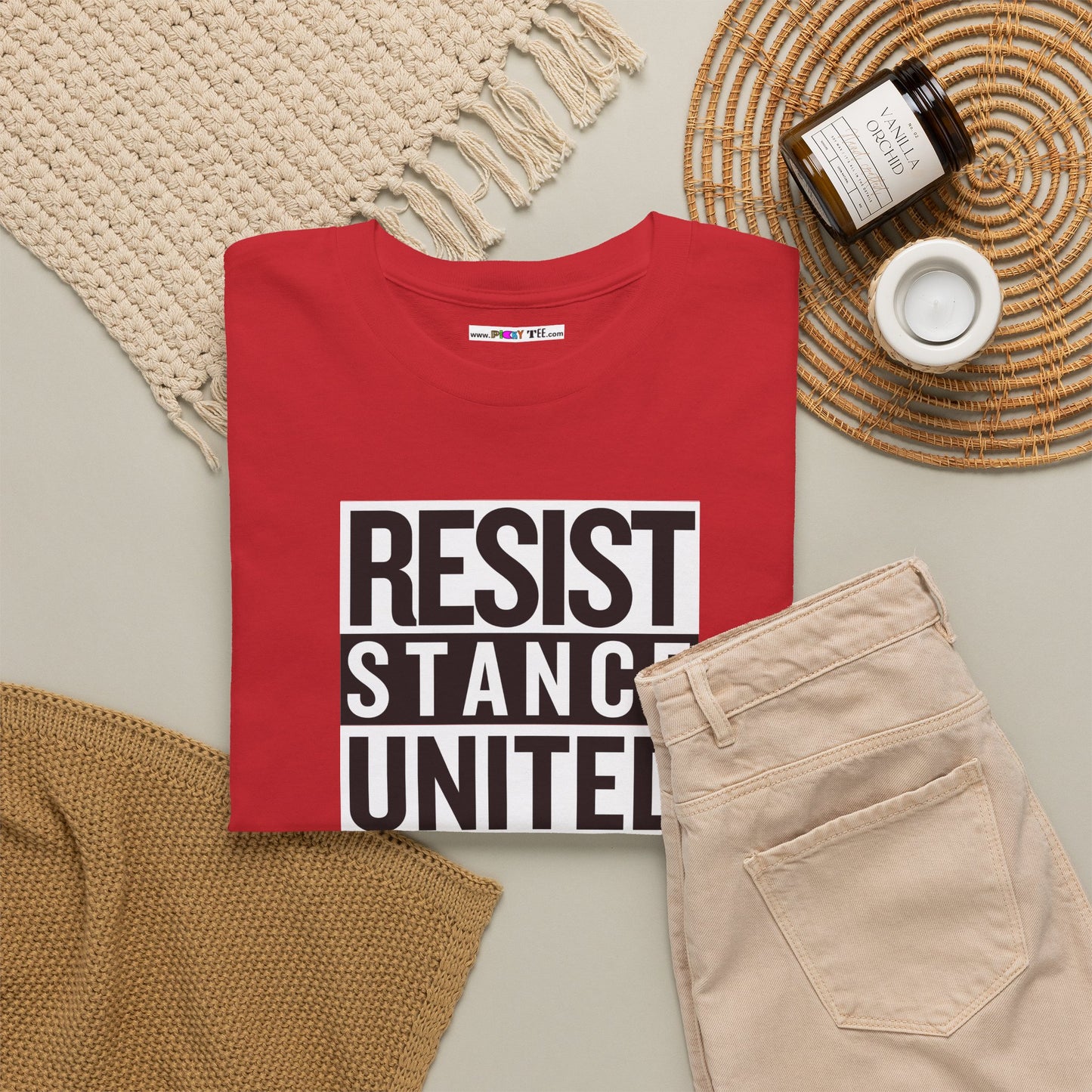RESIST STANCE UNITED Unisex Heavy Cotton Tee