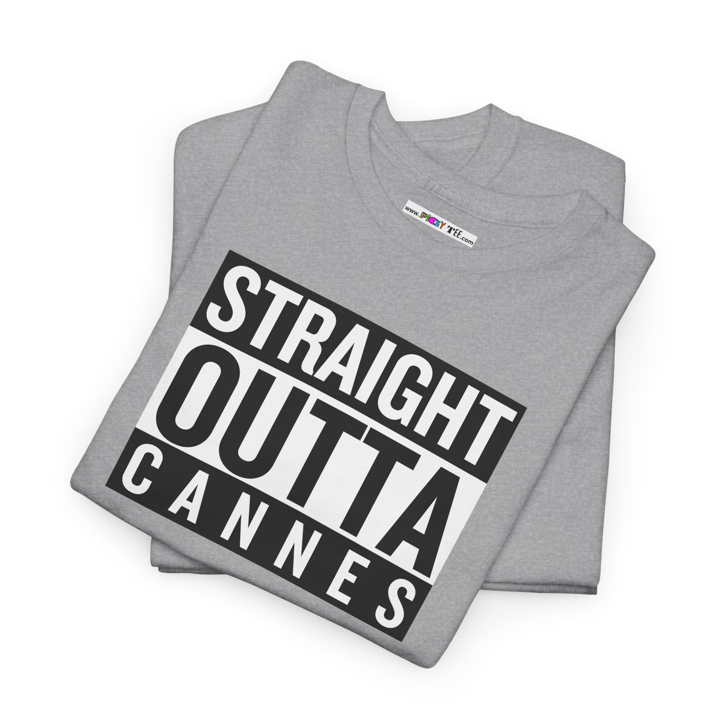 STRAIGHT OUTTA CANNES Unisex Heavy Cotton Tee