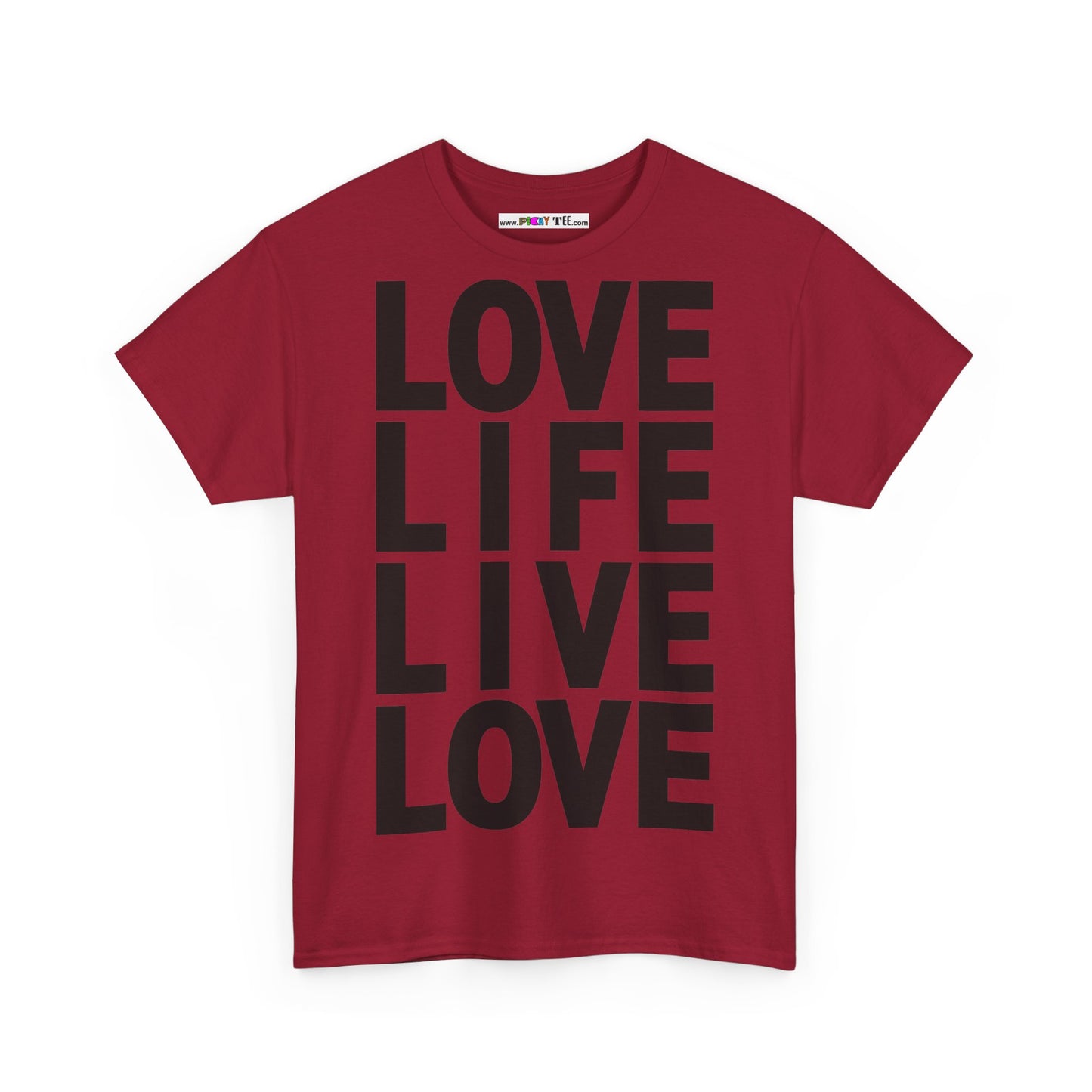 LOVE LIFE LIVE LOVE Unisex Heavy Cotton Tee
