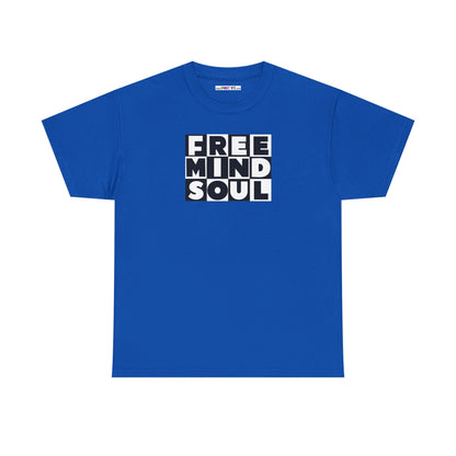 FREE MIND SOUL Unisex Heavy Cotton Tee