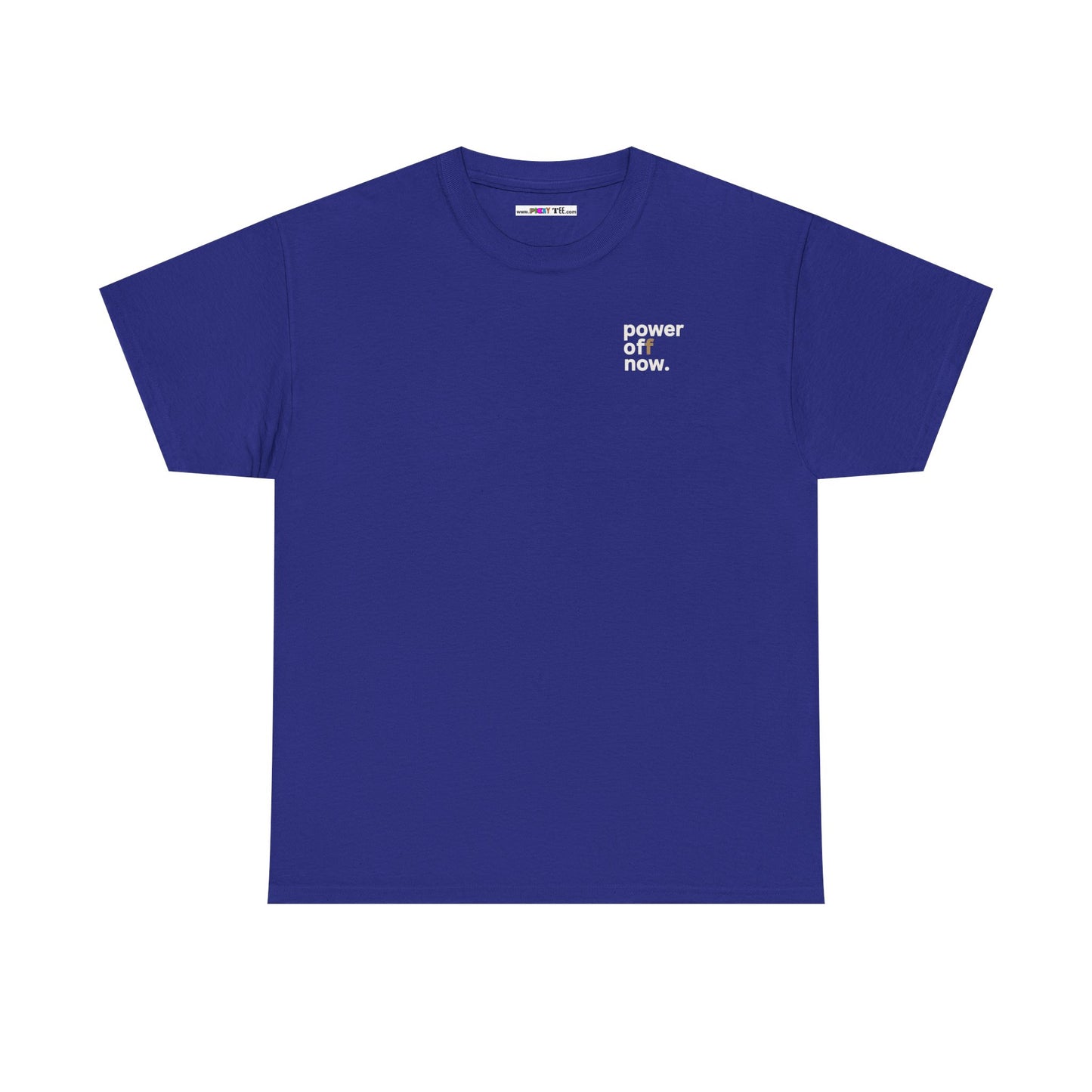 power off now Unisex Heavy Cotton Tee