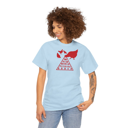 THE NEW WORLD PECKING ORDER Unisex Heavy Cotton Tee