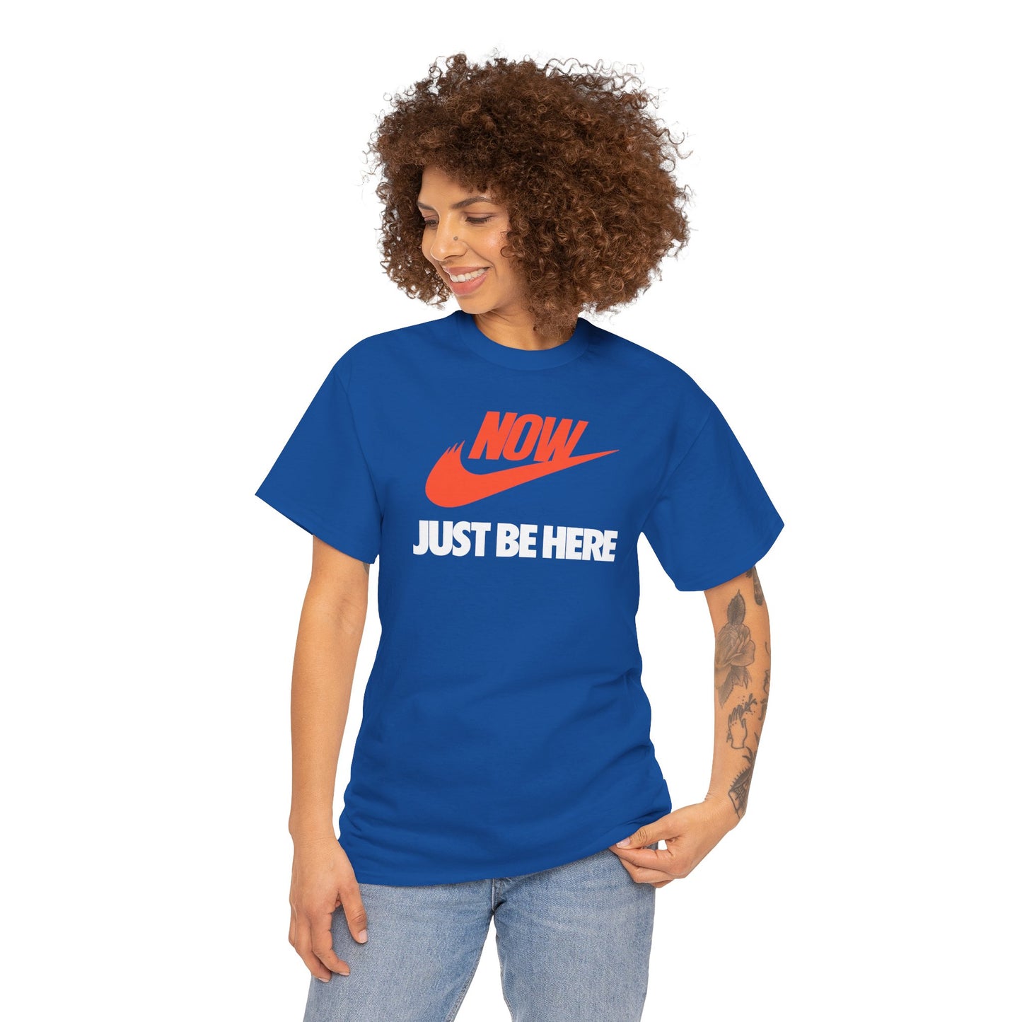 NOW JUST BE HERE Unisex Heavy Cotton Tee