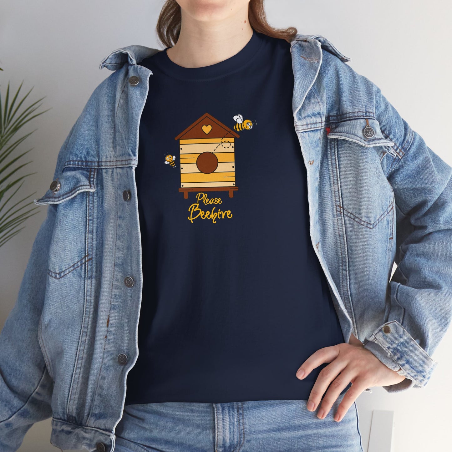 Please Beehive Unisex Heavy Cotton Tee