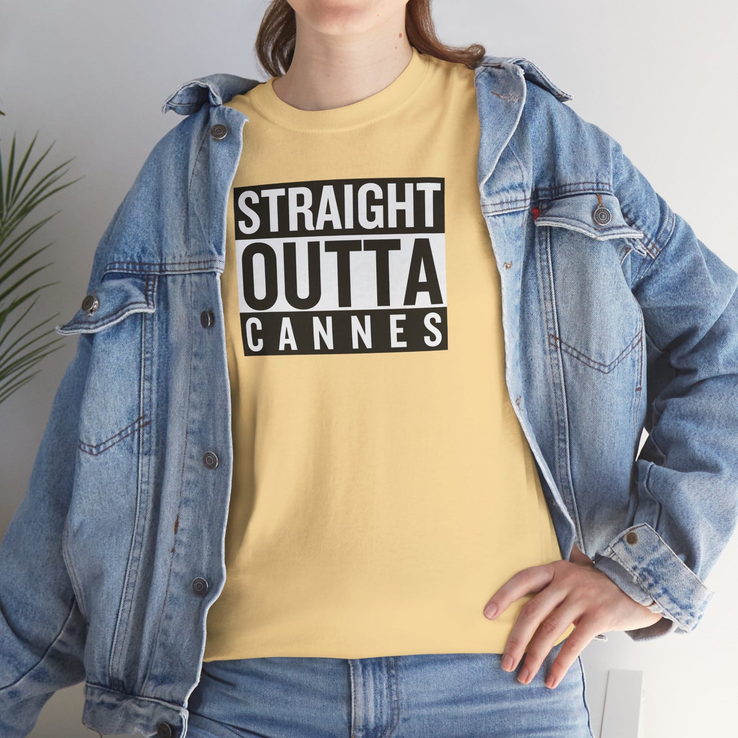 STRAIGHT OUTTA CANNES Unisex Heavy Cotton Tee