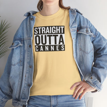 STRAIGHT OUTTA CANNES Unisex Heavy Cotton Tee