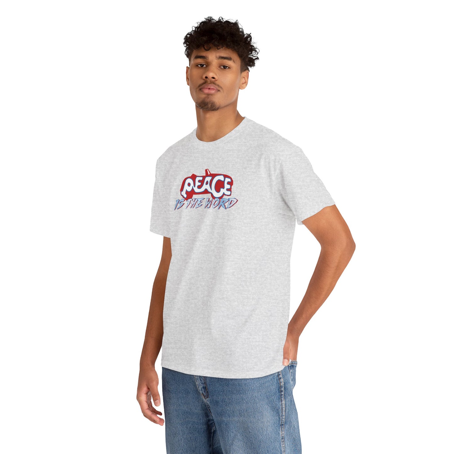 PEACE IS THE WORD Unisex Heavy Cotton Tee