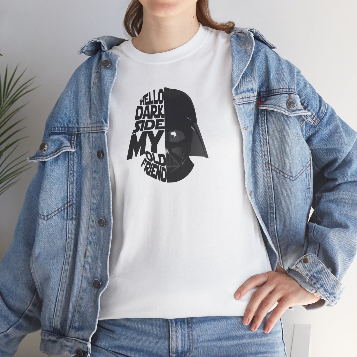 HELLO DARKSIDE MY OLD FRIEND Unisex Heavy Cotton Tee