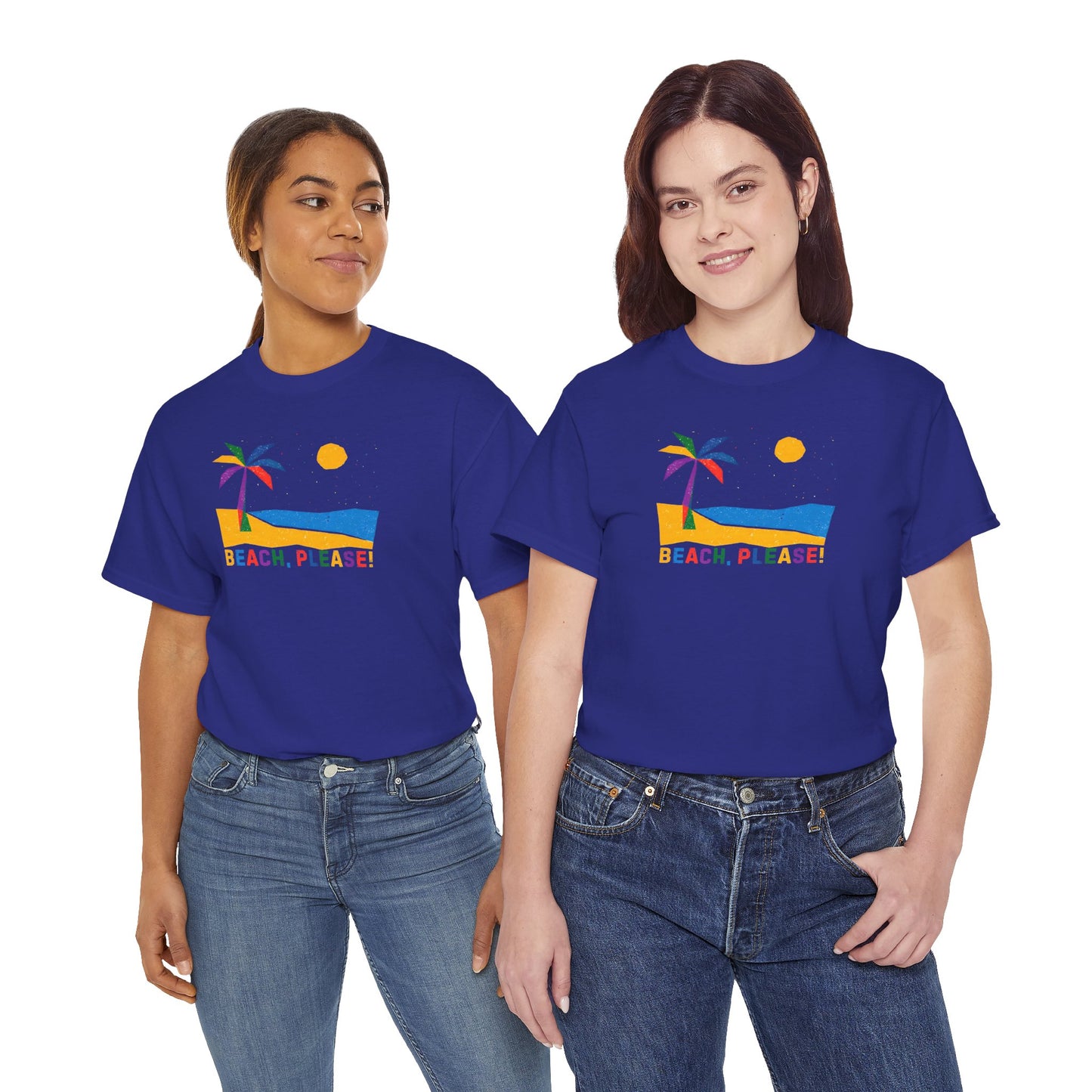 BEACH, PLEASE! Unisex Heavy Cotton Tee