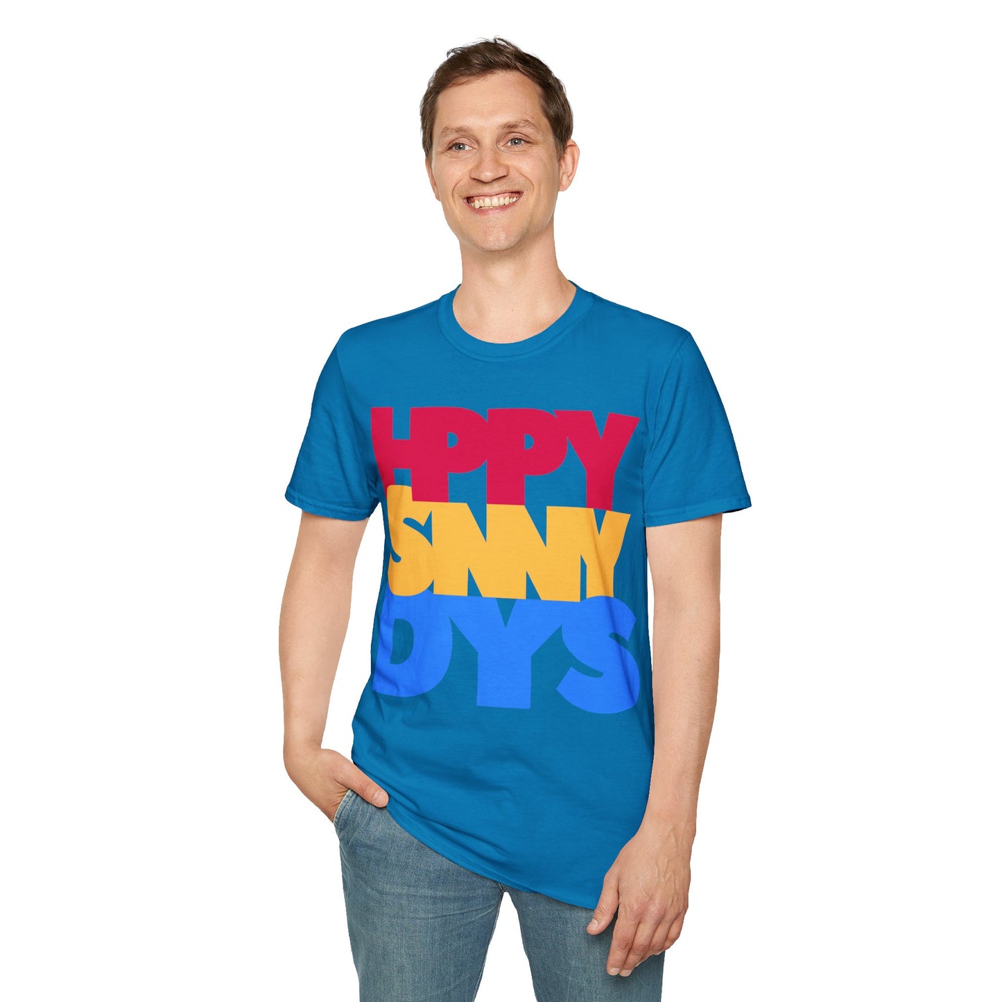 HPPY SNNY DYS Unisex Softstyle 100% Cotton T-Shirt