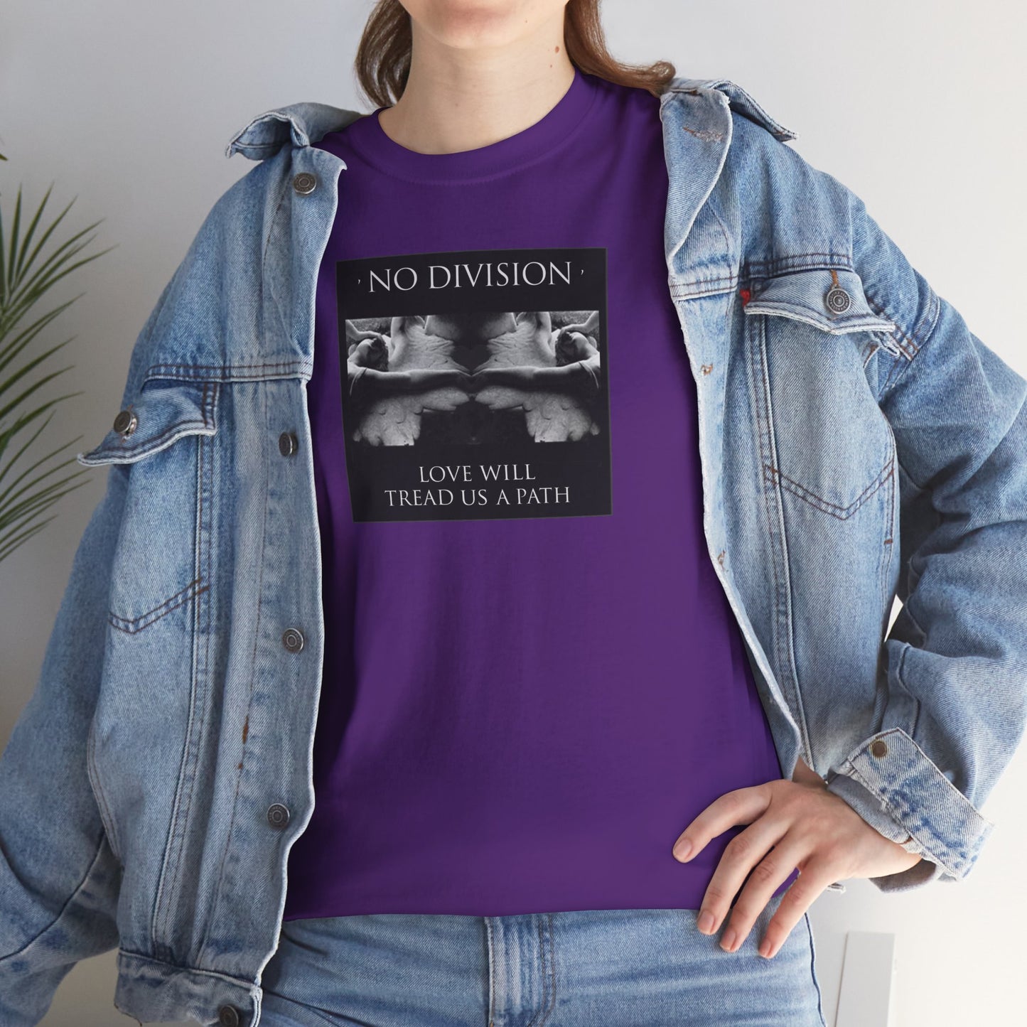 'NO DIVISION' LOVE WILL TREAD US A PATH Unisex Heavy Cotton Tee