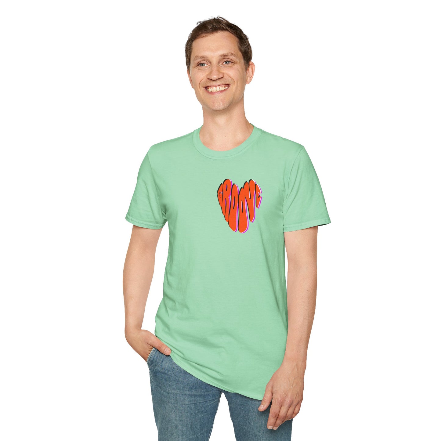 GROOVE is in THE HEART Unisex Softstyle 100% Cotton T-Shirt