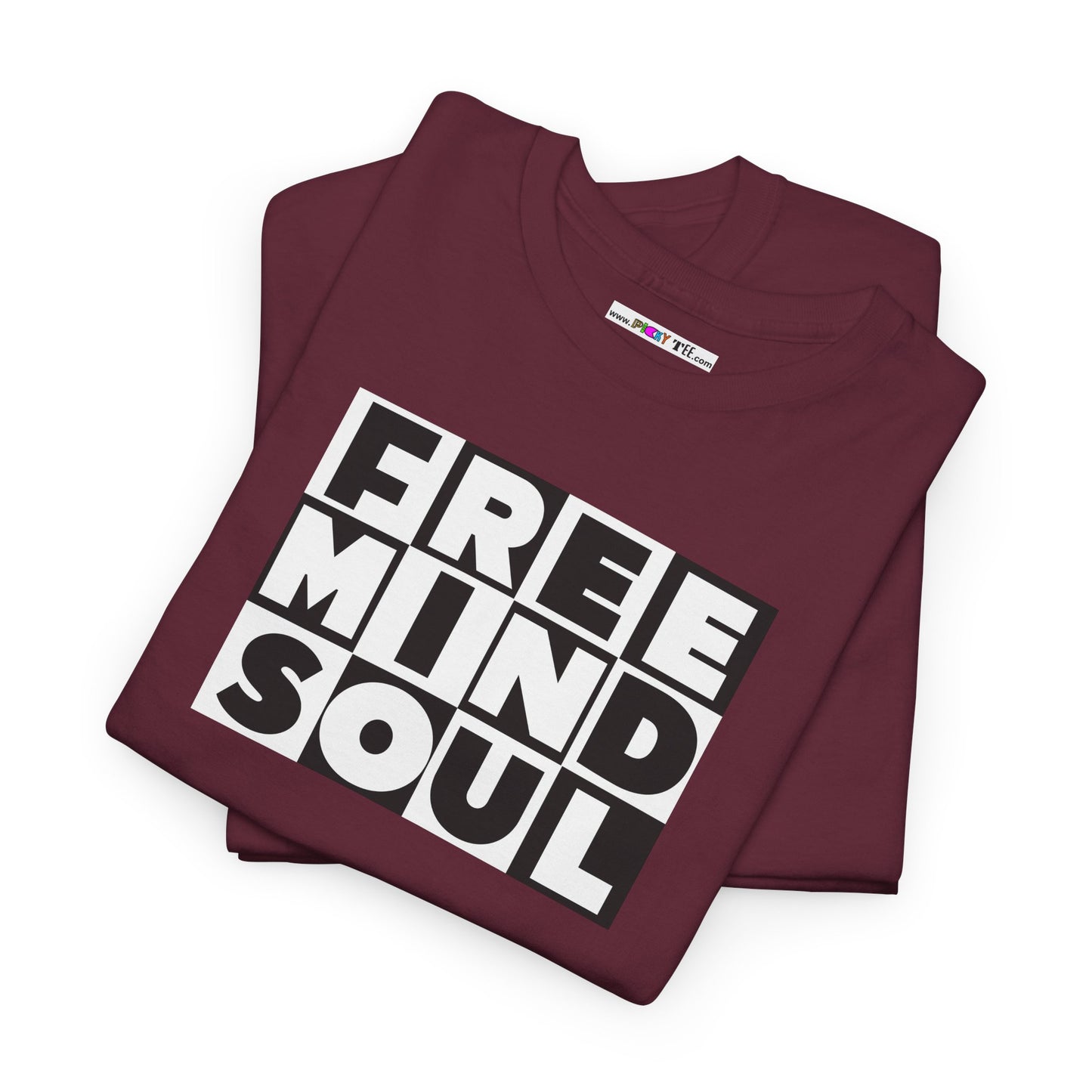 FREE MIND SOUL Unisex Heavy Cotton Tee