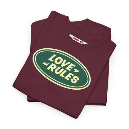 LOVE RULES Unisex Heavy Cotton Tee