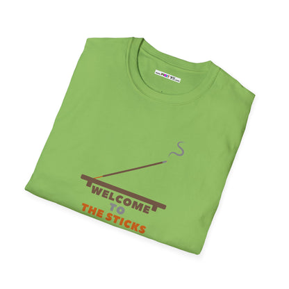 WELCOME TO THE STICKS Unisex Softstyle 100% Cotton T-Shirt