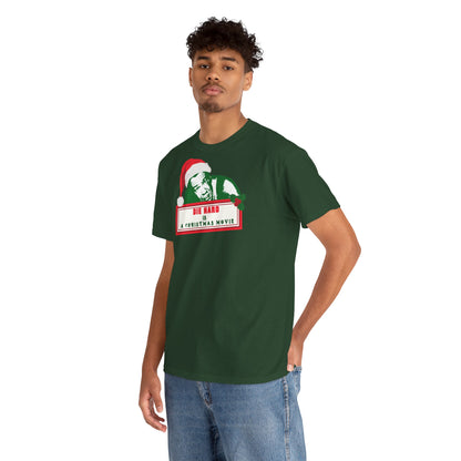 DIE HARD IS A CHRISTMAS MOVIE Unisex Heavy Cotton Tee