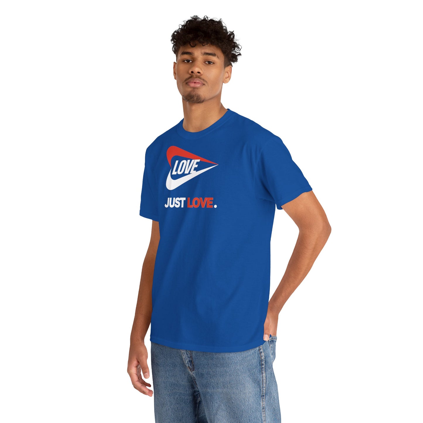 LOVE JUST LOVE. Unisex Heavy Cotton Tee