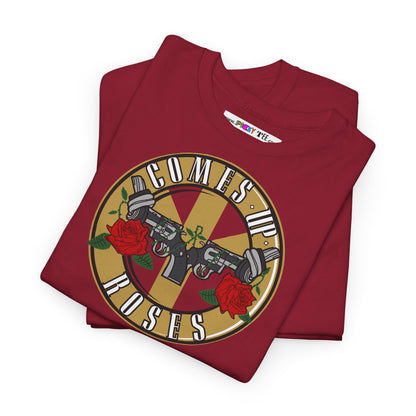 COMES UP ROSES Unisex Heavy Cotton Tee