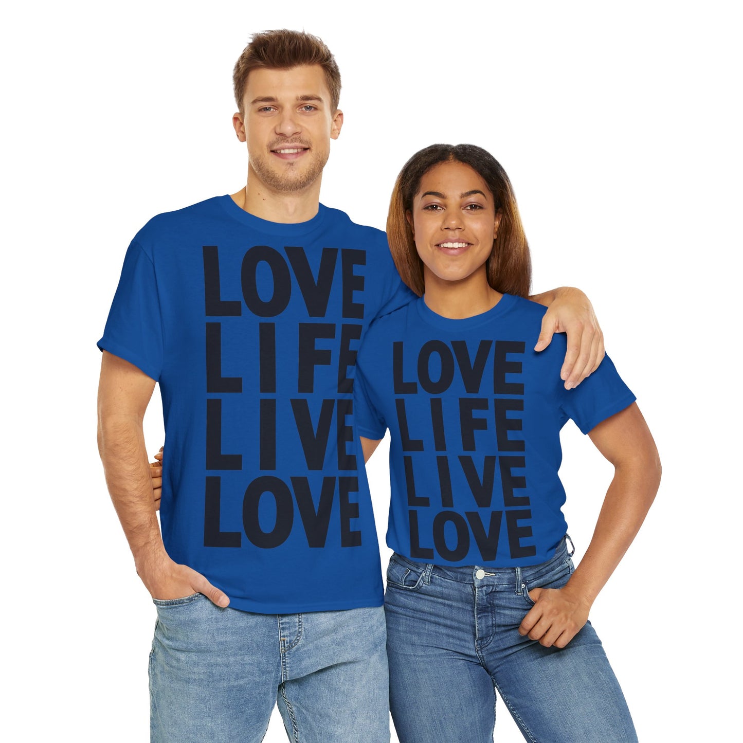 LOVE LIFE LIVE LOVE Unisex Heavy Cotton Tee