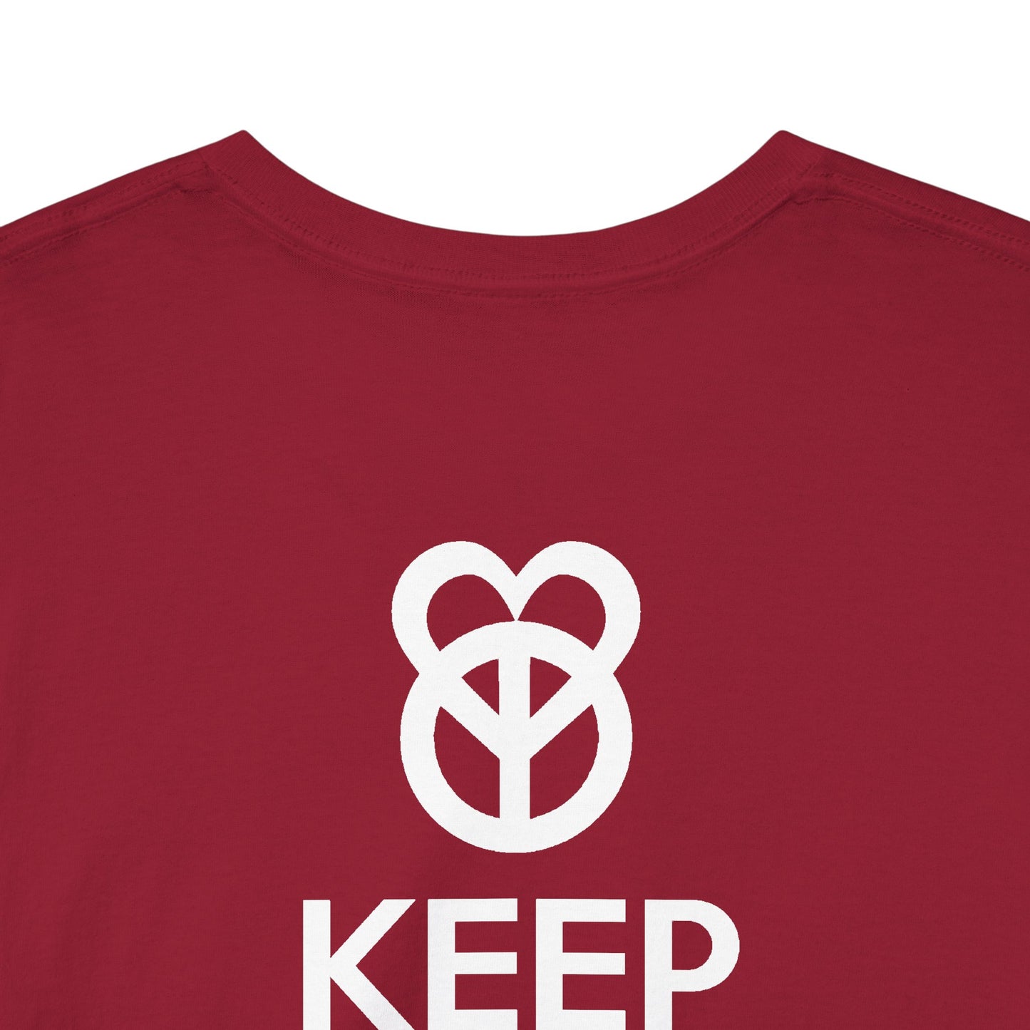 KEEP PEACE AND LOVE ON Unisex Heavy Cotton Tee