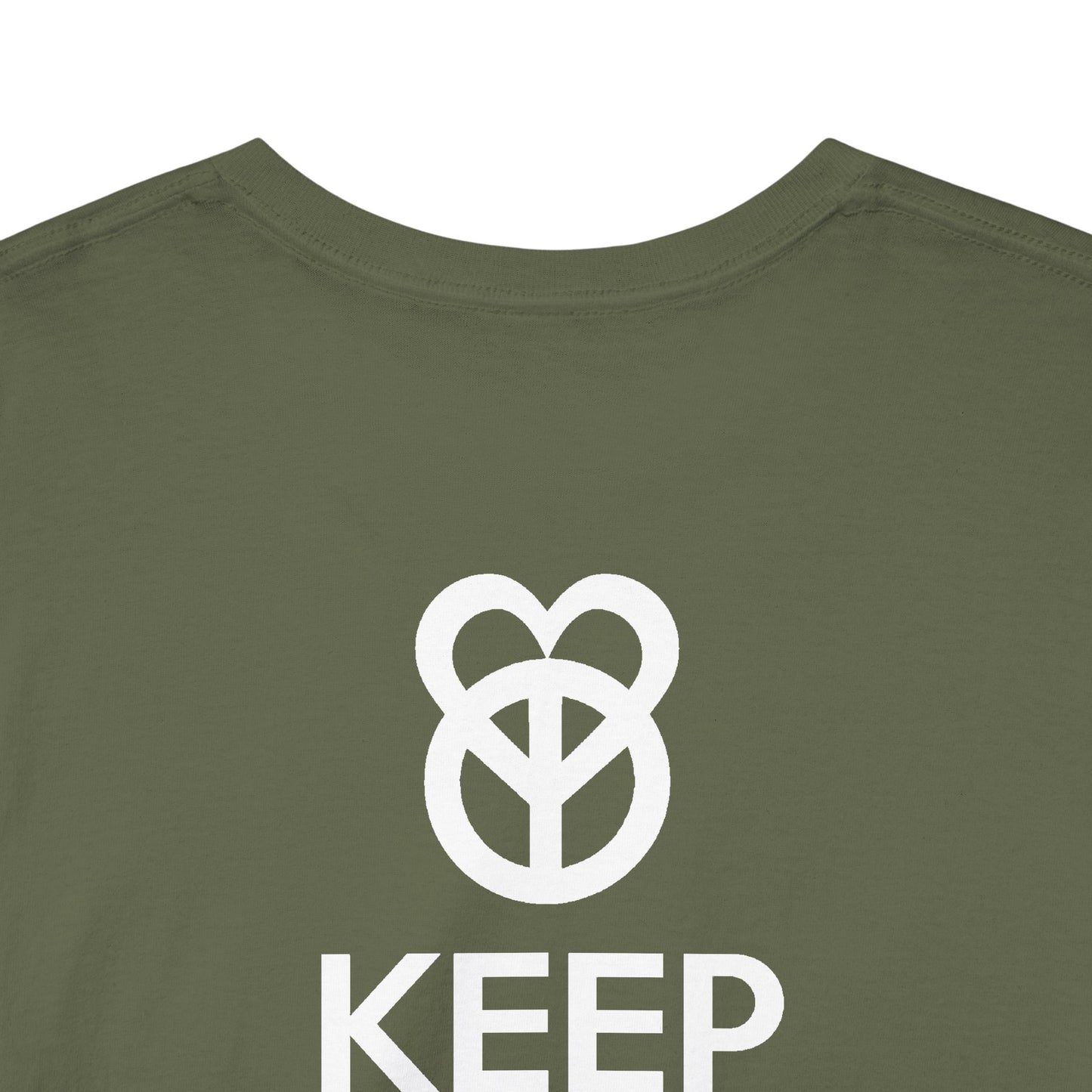 KEEP PEACE AND LOVE ON Unisex Heavy Cotton Tee