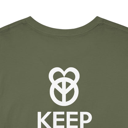 KEEP PEACE AND LOVE ON Unisex Heavy Cotton Tee