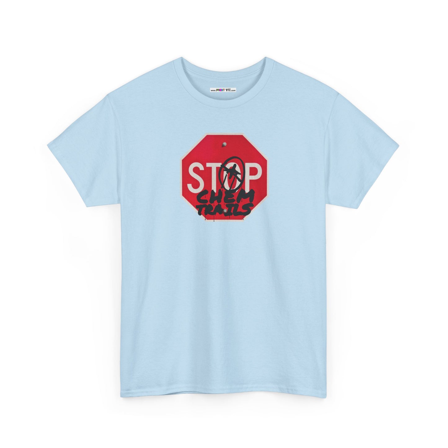 STOP chem trails Unisex Heavy Cotton Tee
