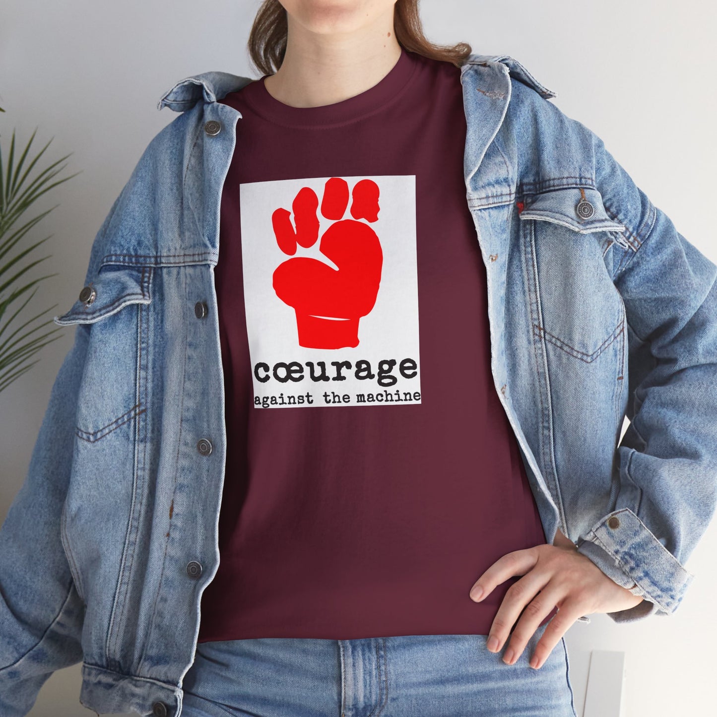 cœurage against the machine Unisex Heavy Cotton Tee