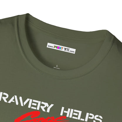 BRAVERY HELPS COPE Unisex Softstyle 100% Cotton T-Shirt